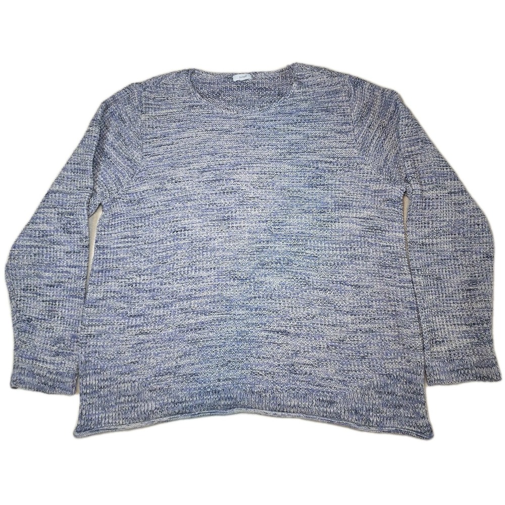 Pure J Jill Marled Knit Sweater Womens Large Relaxed Minimalist Coastal Cottage